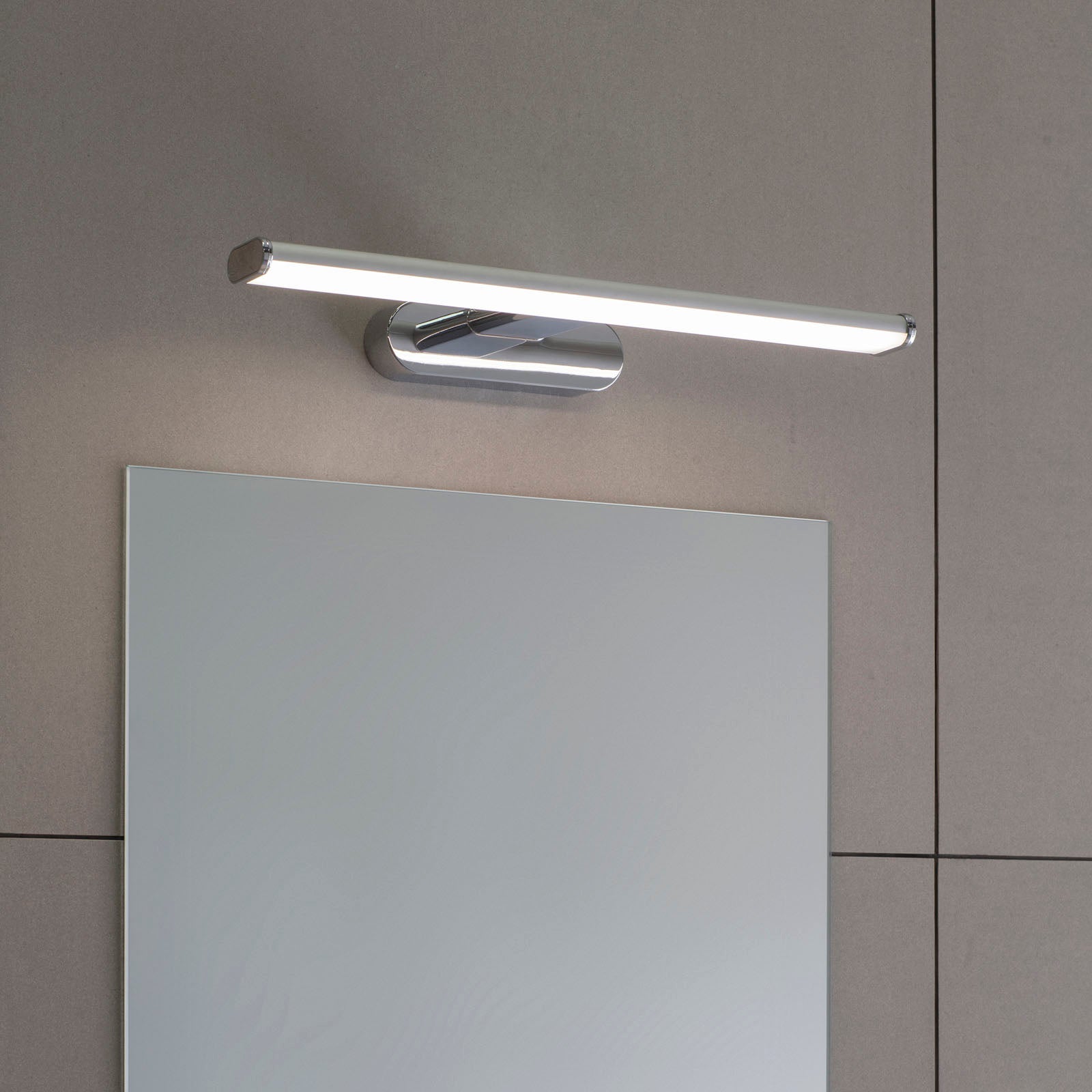 Moda 1-Light Chrome Over-Mirror Wall Light with Integrated LED Diffuser