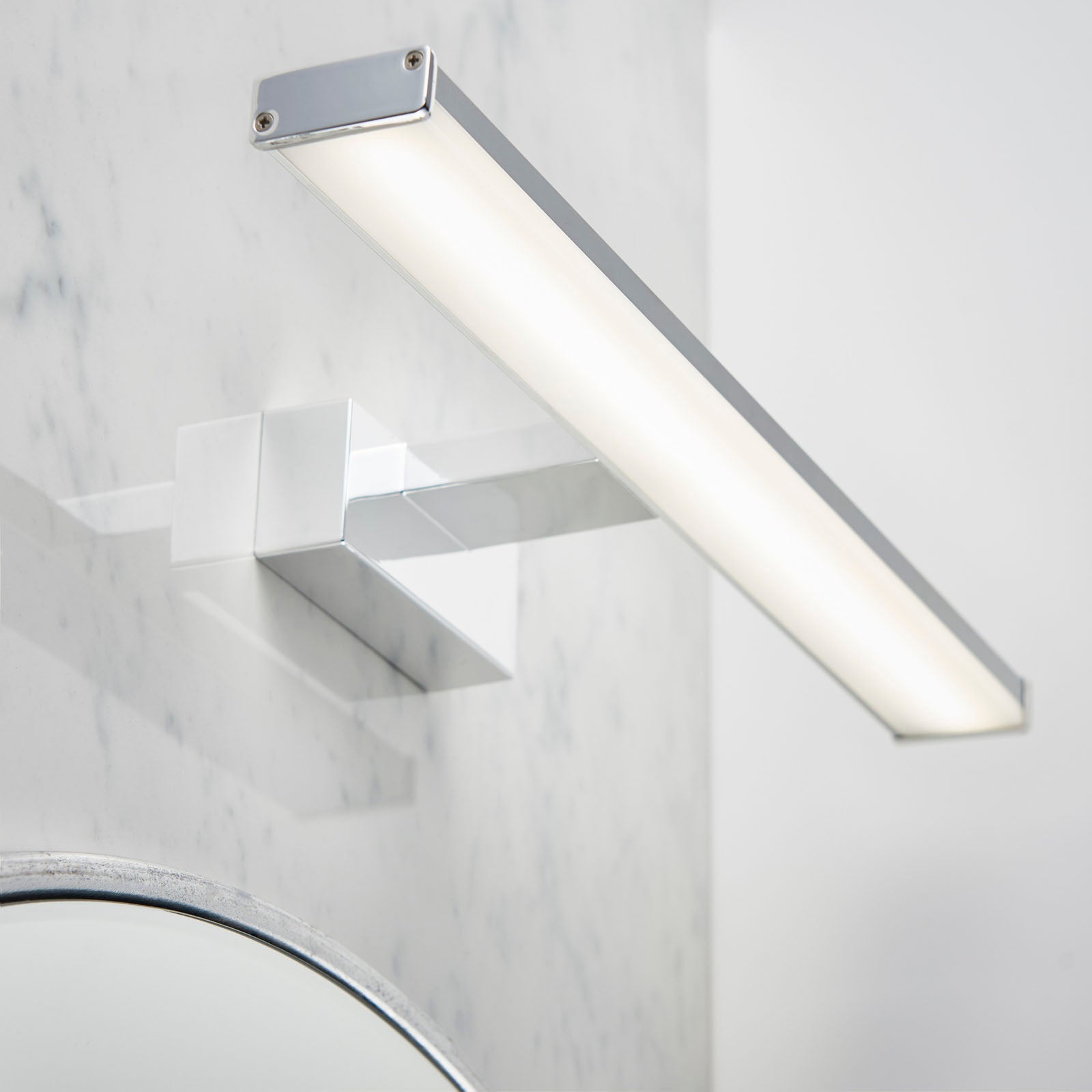 Axis 1-Light LED Bathroom Sconce: Modern Design (Chrome Finish)