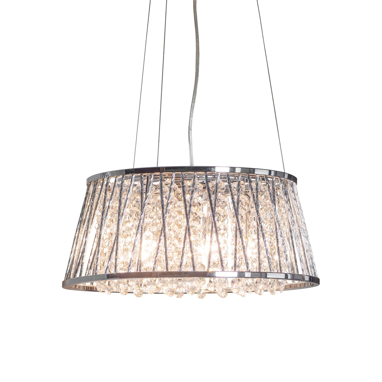 Sophia Polished Chrome & Clear Crystal 5-Light Pendant Light (G9 LED)