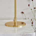 Rubens Brushed Brass Mid-Century Table Lamp (Modern)