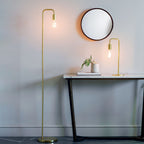 Rubens Brushed Brass Mid-Century Table Lamp (Modern)