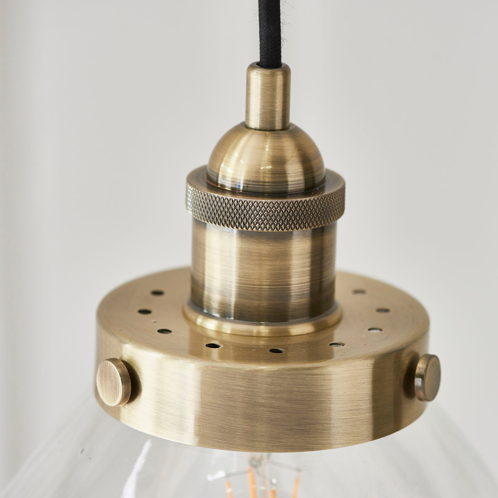 Hansen Antique Brass Industrial Pendant Lamp