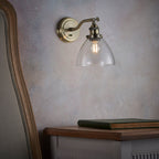 Hansen Antique Brass Adjustable Industrial Wall Light