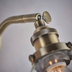Hansen Antique Brass Adjustable Industrial Wall Light