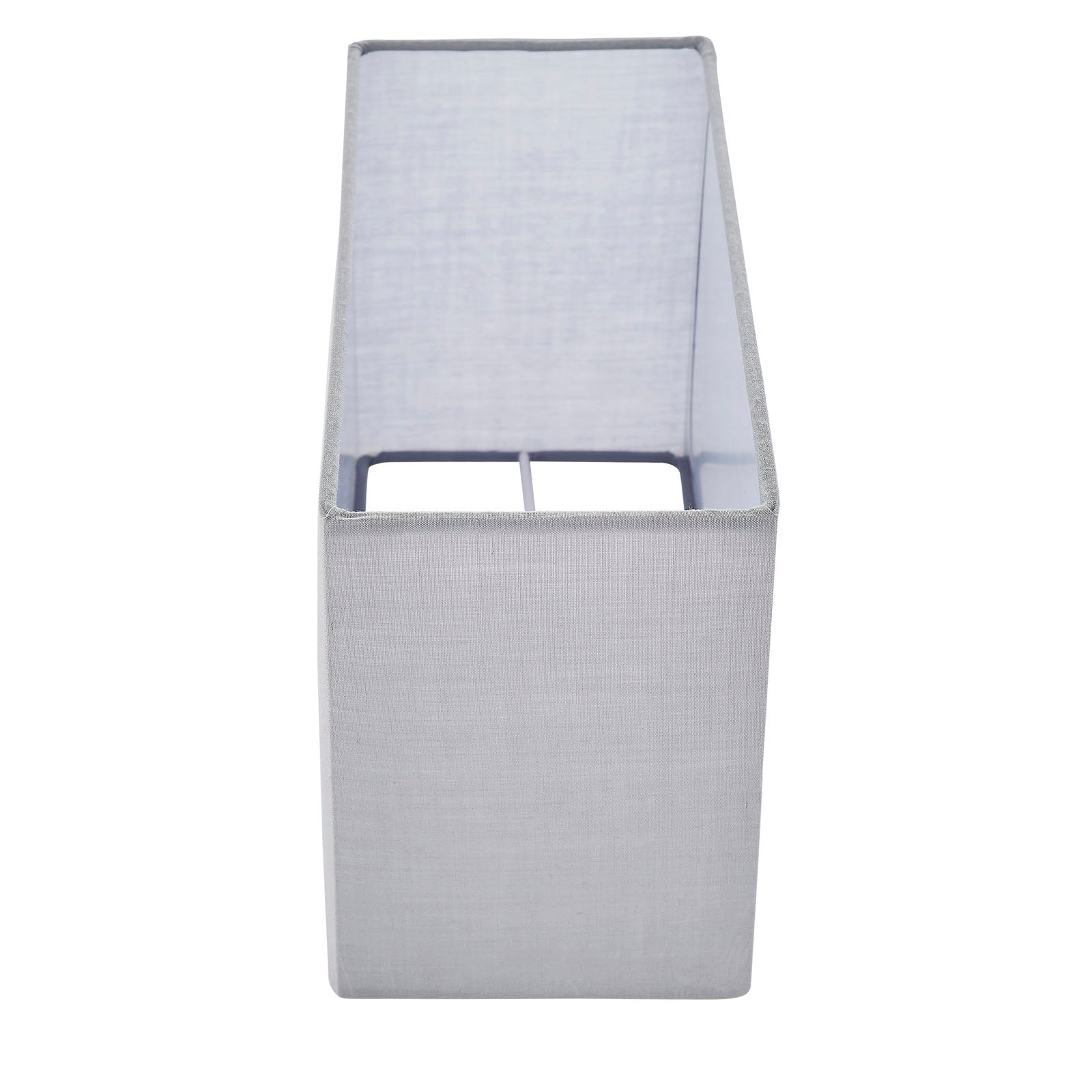 Rectangular Cool Grey Fabric Lamp Shade (Modern)