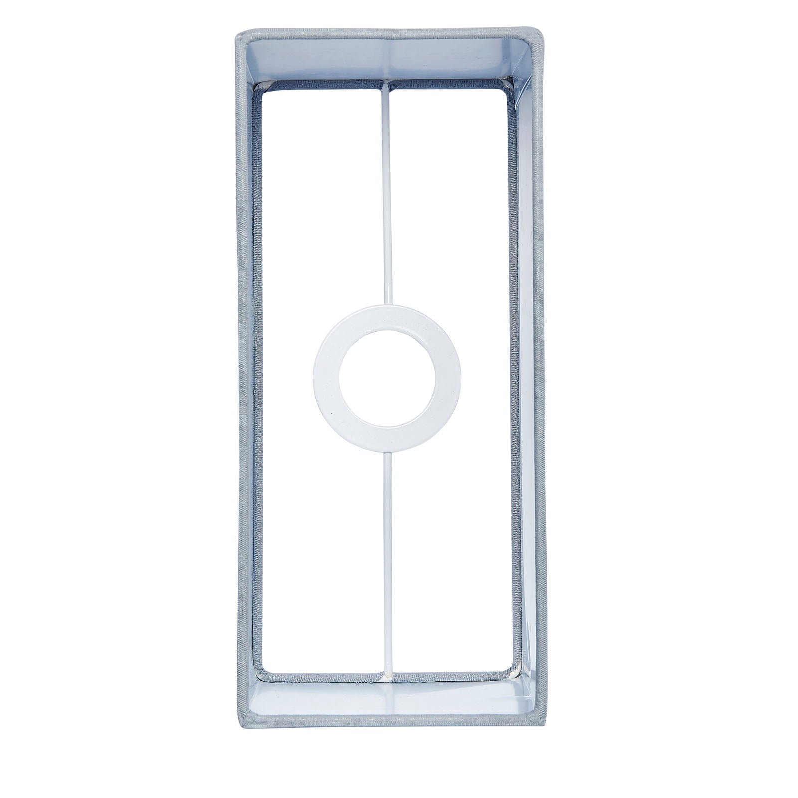 Rectangular Cool Grey Fabric Lamp Shade (Modern)