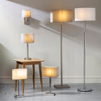 Rectangular Cool Grey Fabric Lamp Shade (Modern)