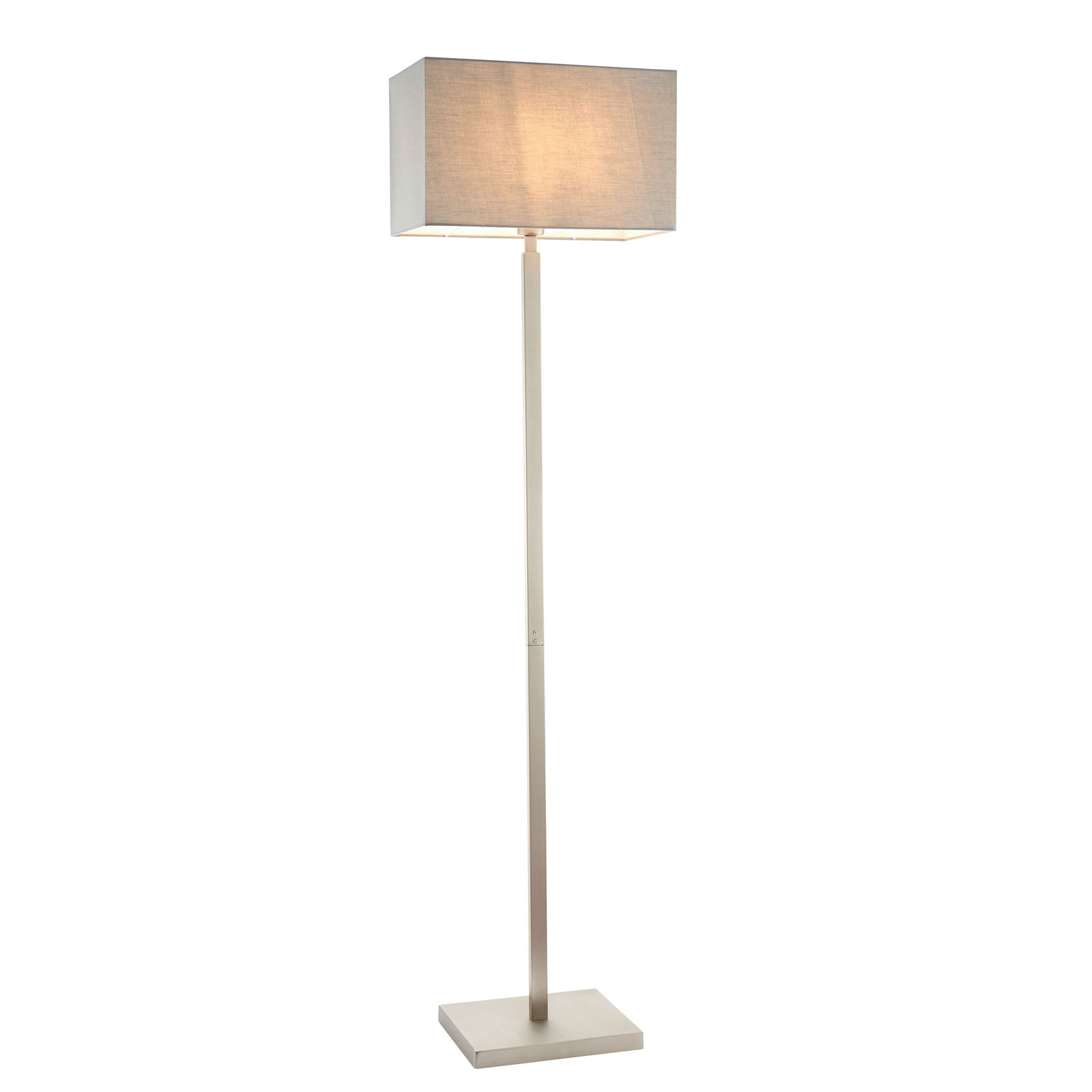 Rectangular Cool Grey Fabric Lamp Shade (Modern)