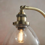Hansen Antique Brass Adjustable Industrial Table Lamp