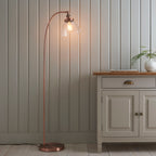 Hansen 1-Light Aged Copper Adjustable Floor Lamp