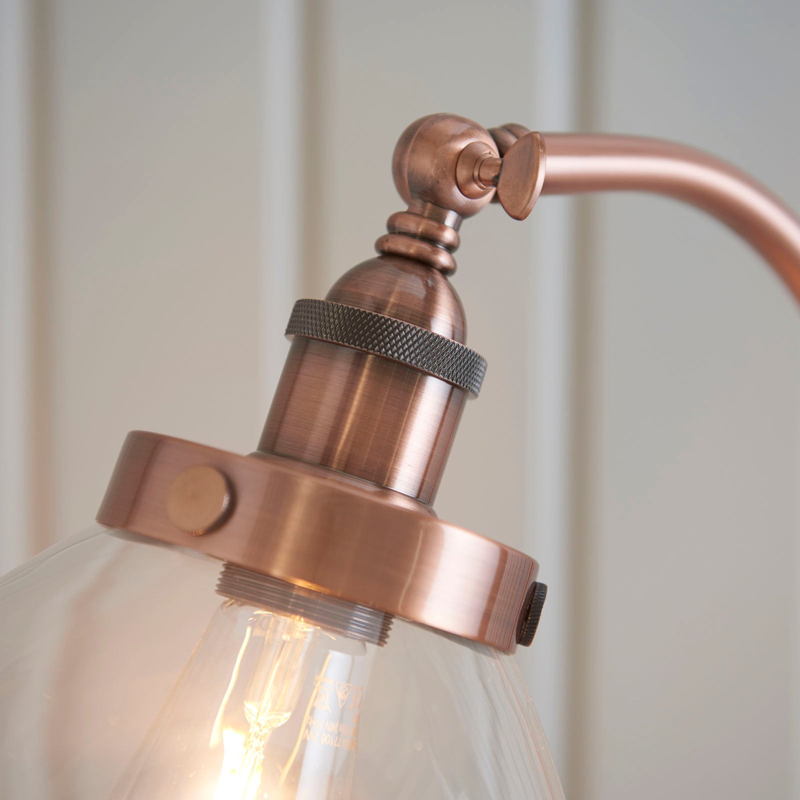 Hansen 1-Light Aged Copper Adjustable Floor Lamp