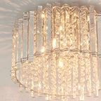 Hanna 4-Light High-Quality Clear Crystal Flush Mount Ceiling Light