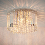 Hanna 4-Light High-Quality Clear Crystal Flush Mount Ceiling Light