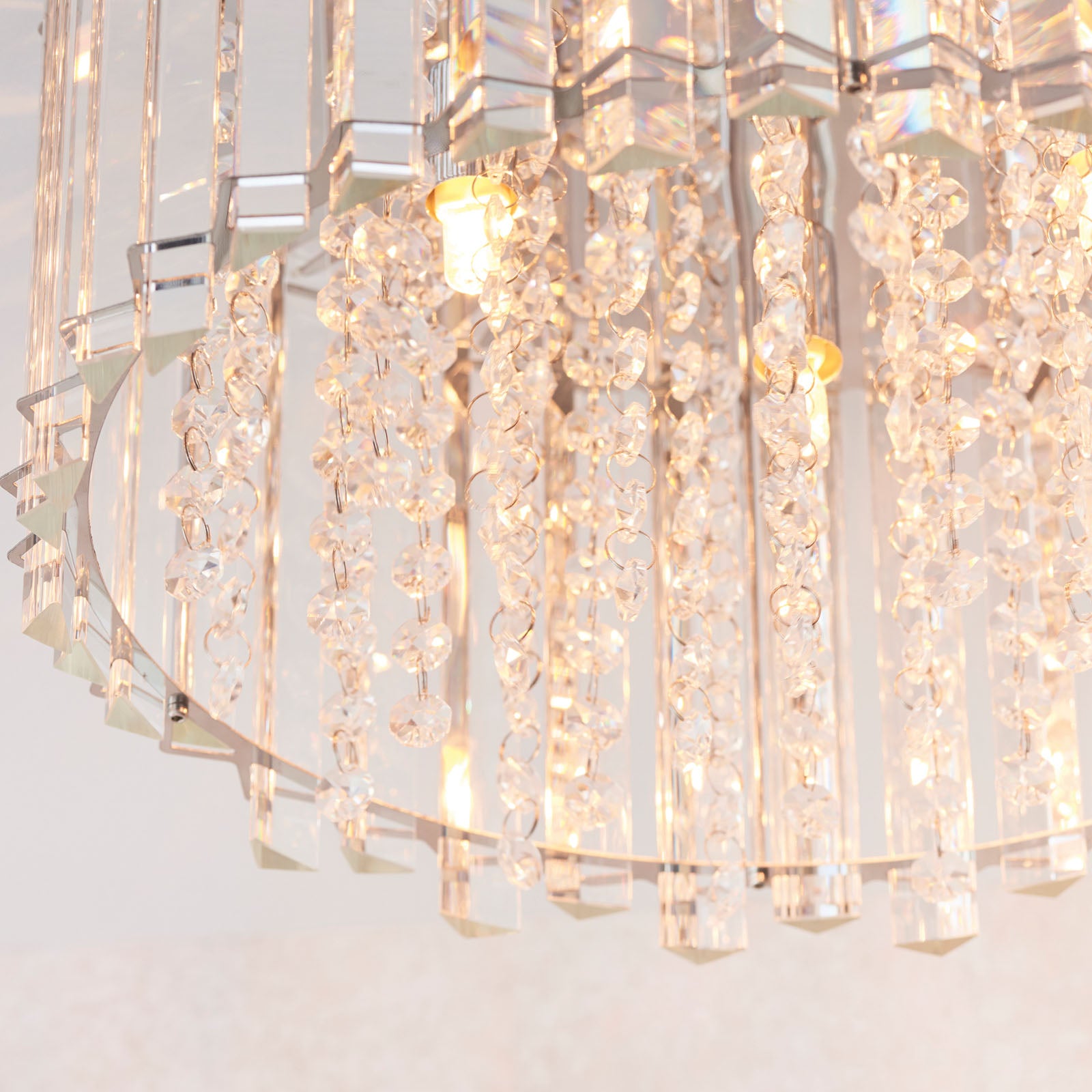 Hanna 4-Light High-Quality Clear Crystal Flush Mount Ceiling Light