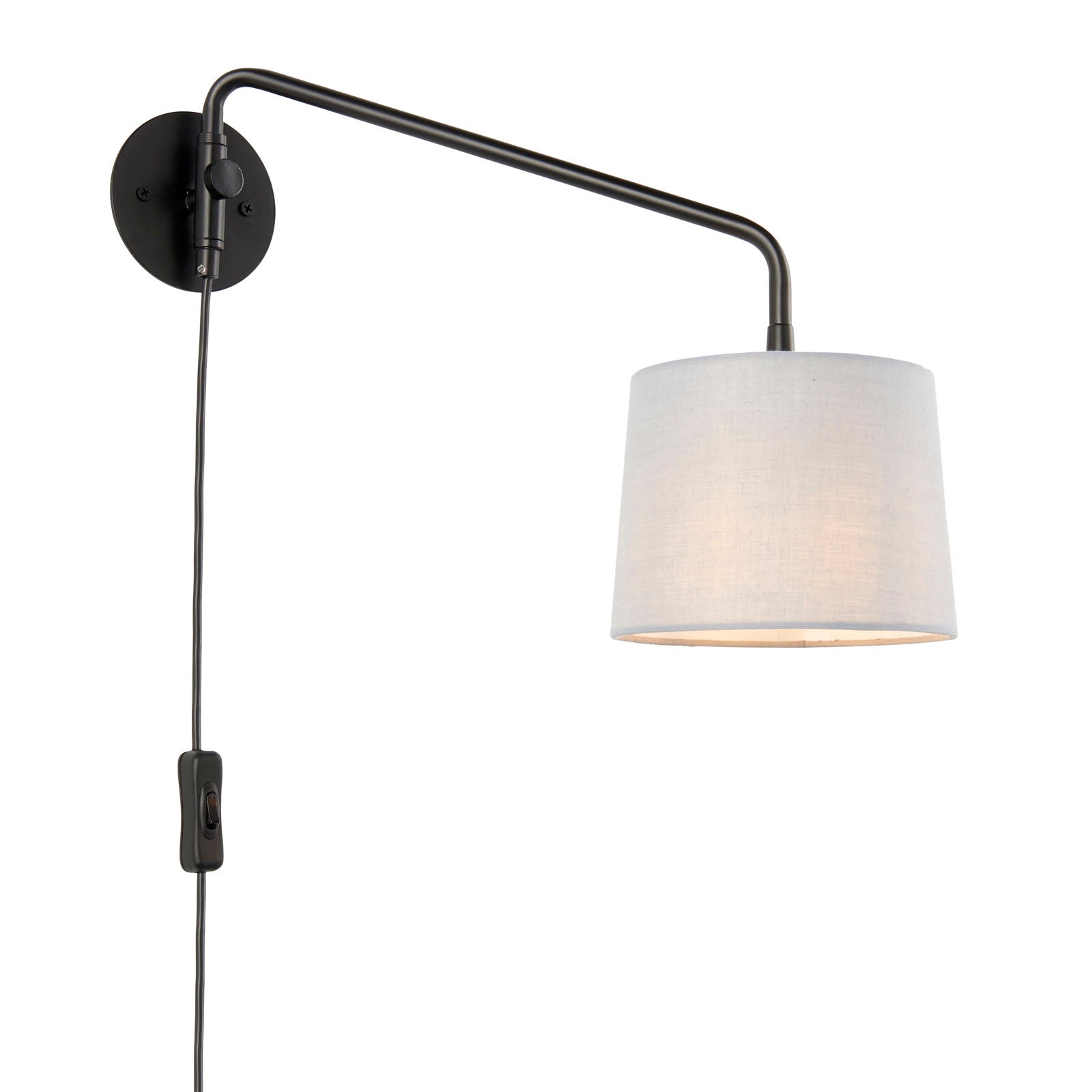 Carlson Modern Wall Light with Adjustable Swing Arm (In-Line Switch)