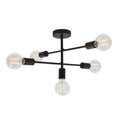 Studio Matt Black 5-Light Semi-Flush Ceiling Light