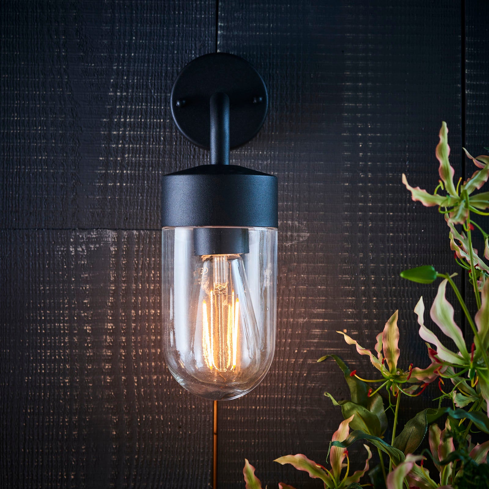 North Matt Black Nautical Wall Light