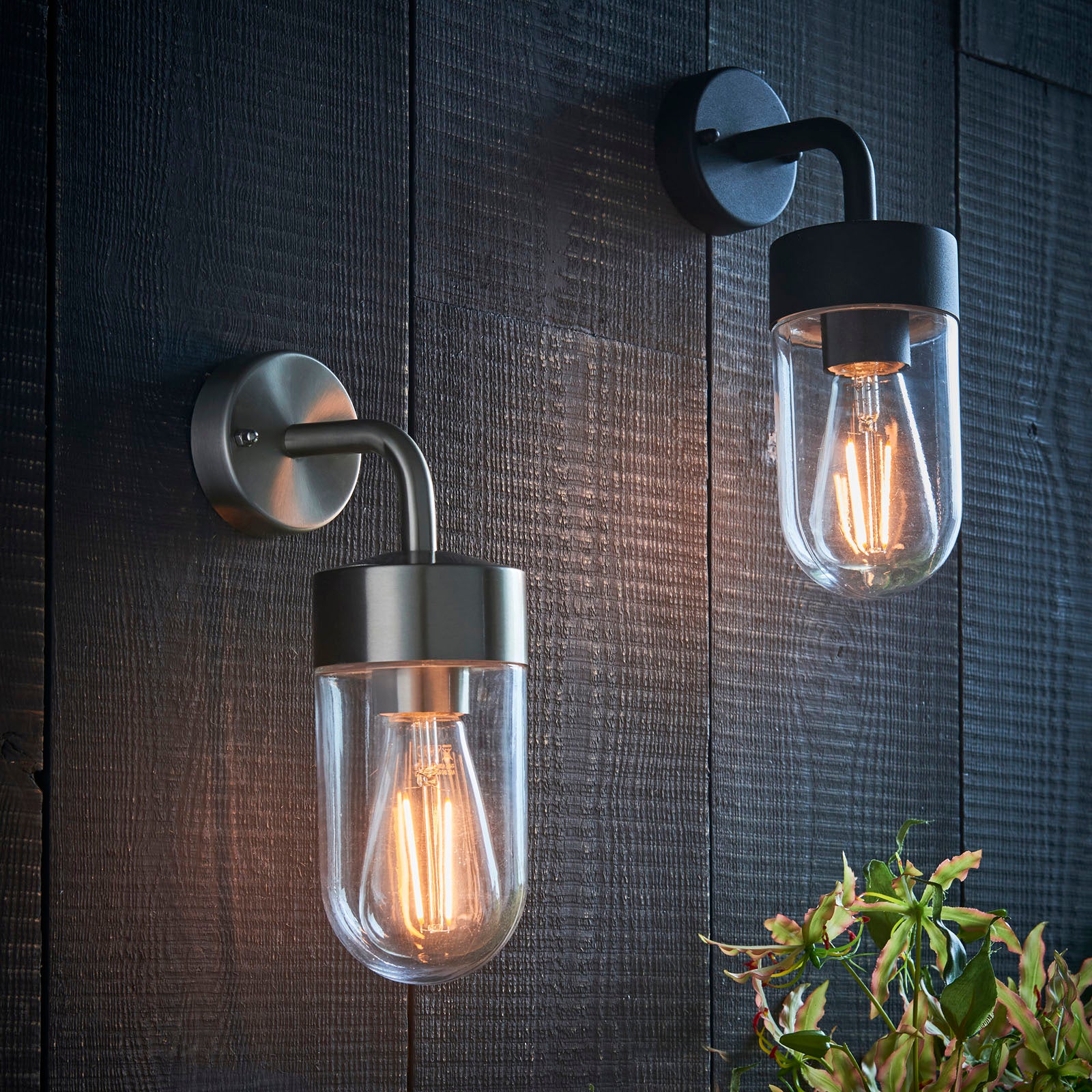 North Matt Black Nautical Wall Light