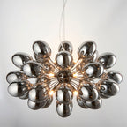 Infinity 8-Light Black Chrome Pendant Light with Dark Chrome Glass Shades