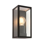 Oxford Matt Black Wall Light - Classic Box Lantern