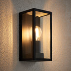 Oxford Matt Black Wall Light - Classic Box Lantern
