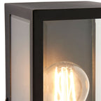 Oxford Matt Black Wall Light - Classic Box Lantern