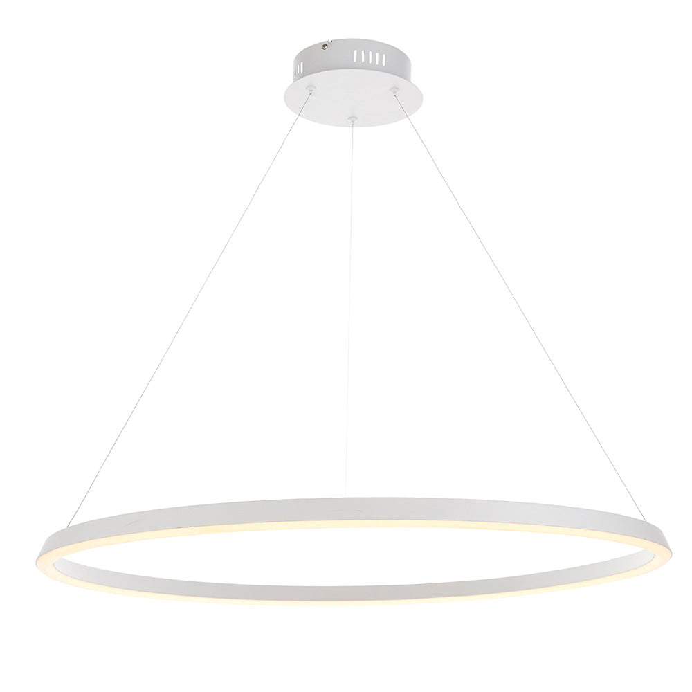 Staten Pendant White Integral LED Ring