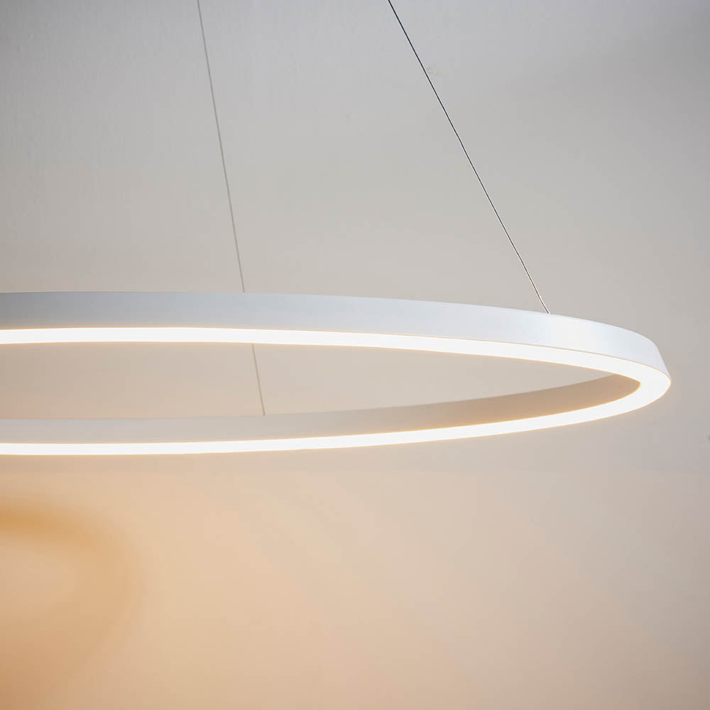 Staten Pendant White Integral LED Ring