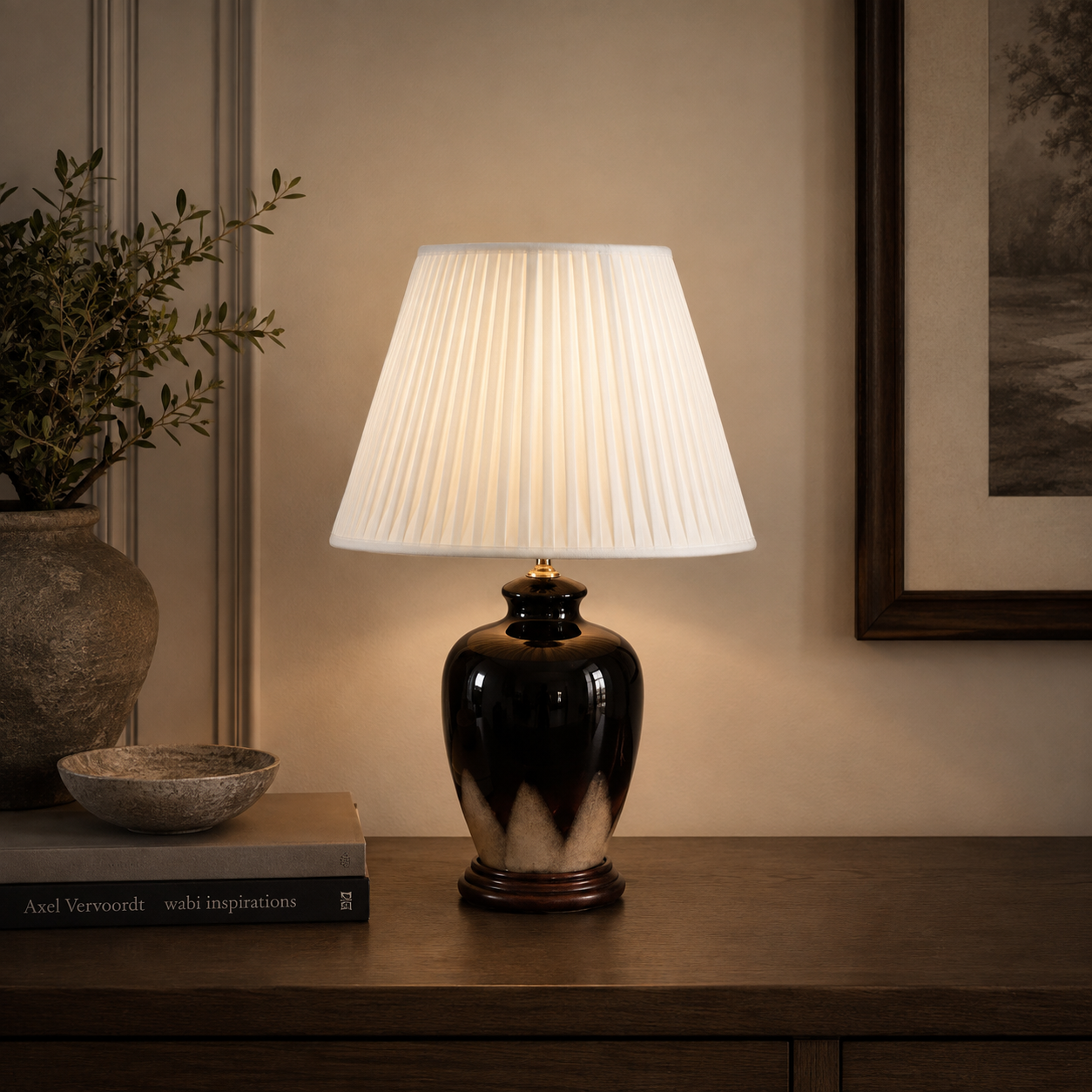 TL365D - Glazed Oatmeal Fleck Table Lamp