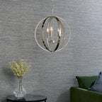 Ritz Modern 3-Light Pendant Lamp (Bright Nickel, Open Frame)