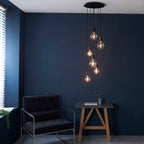 Studio Industrial 6-Light Pendant (Adjustable, Modern Metal)