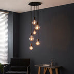 Studio Industrial 6-Light Pendant (Adjustable, Modern Metal)