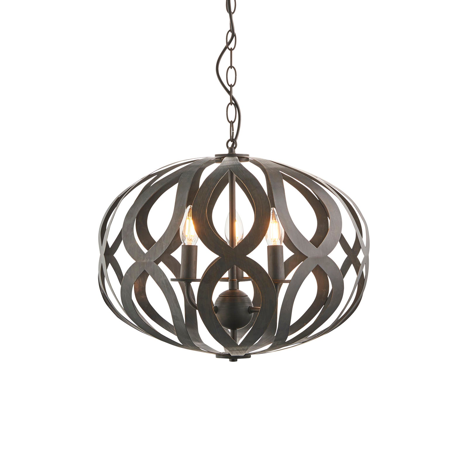 Sirolo 3-Light Black Antique Bronze Pendant Light
