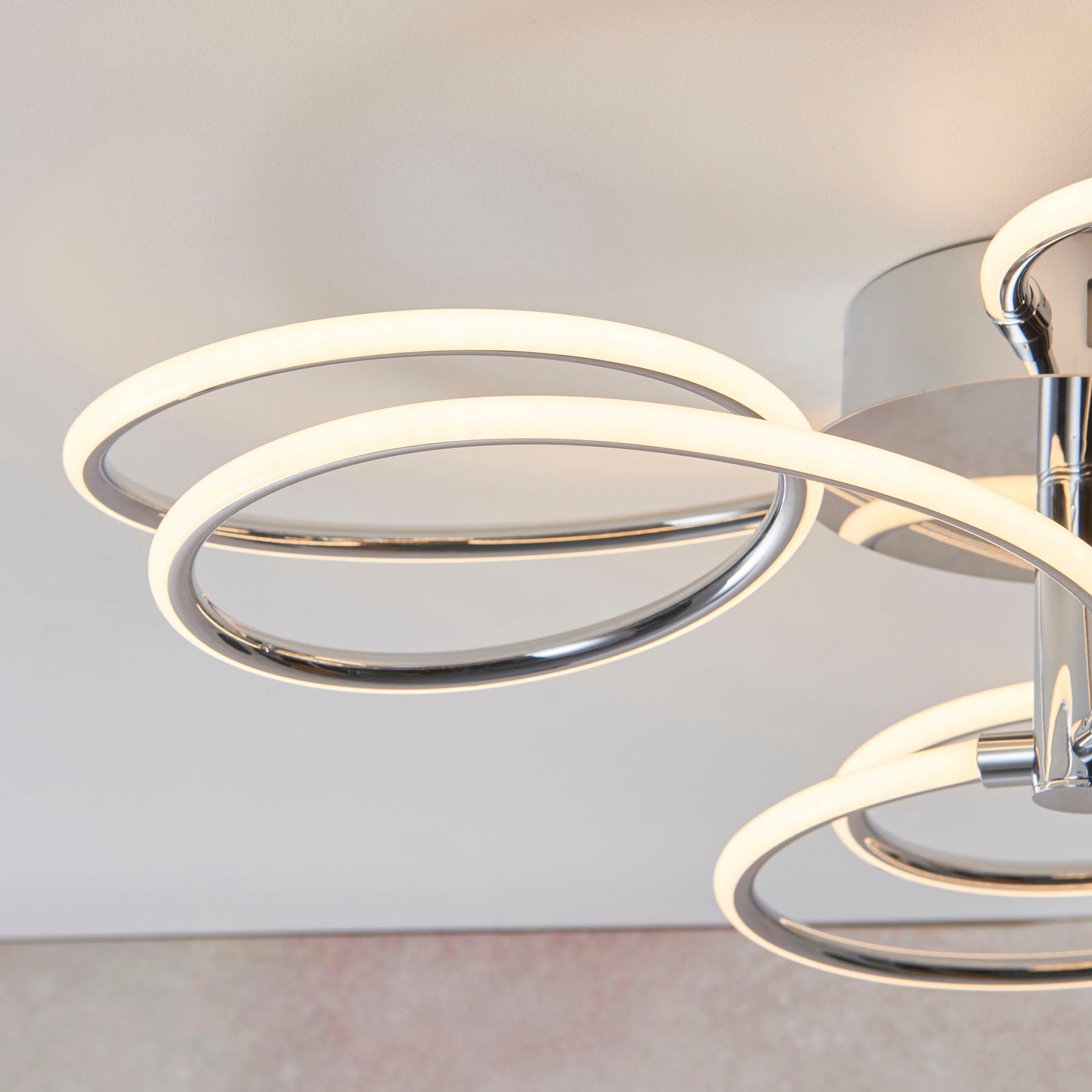 Eterne 3lt Chrome Flush Mount with Triple Curves