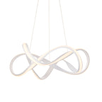 Synergy Sand White Textured Pendant Light (Modern, Integrated LED)