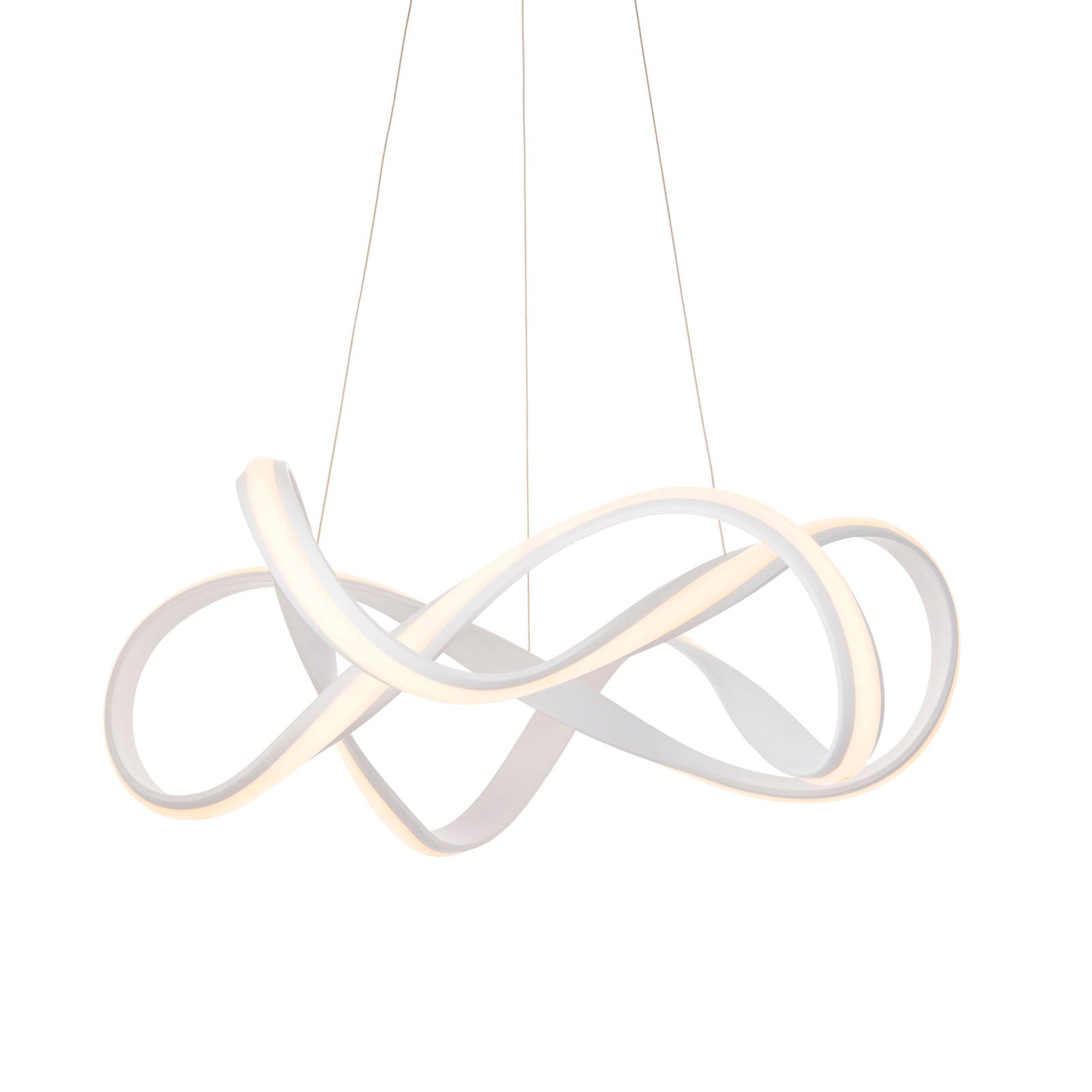 Synergy Sand White Textured Pendant Light (Modern, Integrated LED)