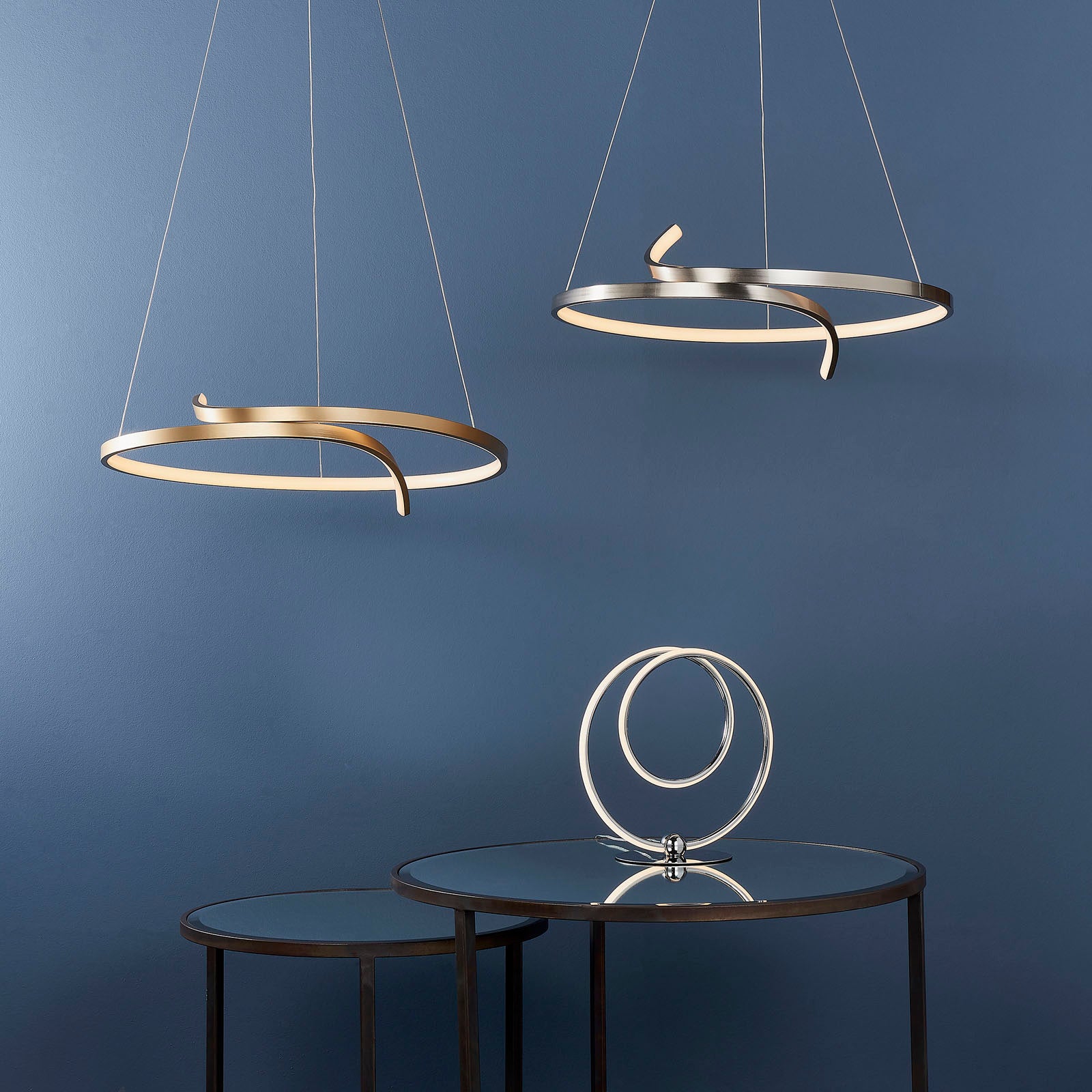 Rafe Satin Nickel LED Pendant Light