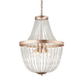 Celine Modern 5-Light Rose Gold Pendant Light with Clear Glass Beads