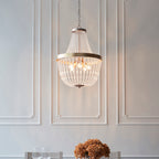 Celine Modern 5-Light Rose Gold Pendant Light with Clear Glass Beads