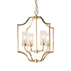 Edrea 4-Light Satin Brass Pendant Chandelier