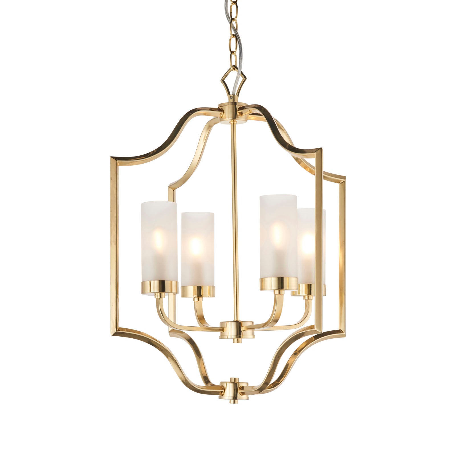 Edrea 4-Light Satin Brass Pendant Chandelier