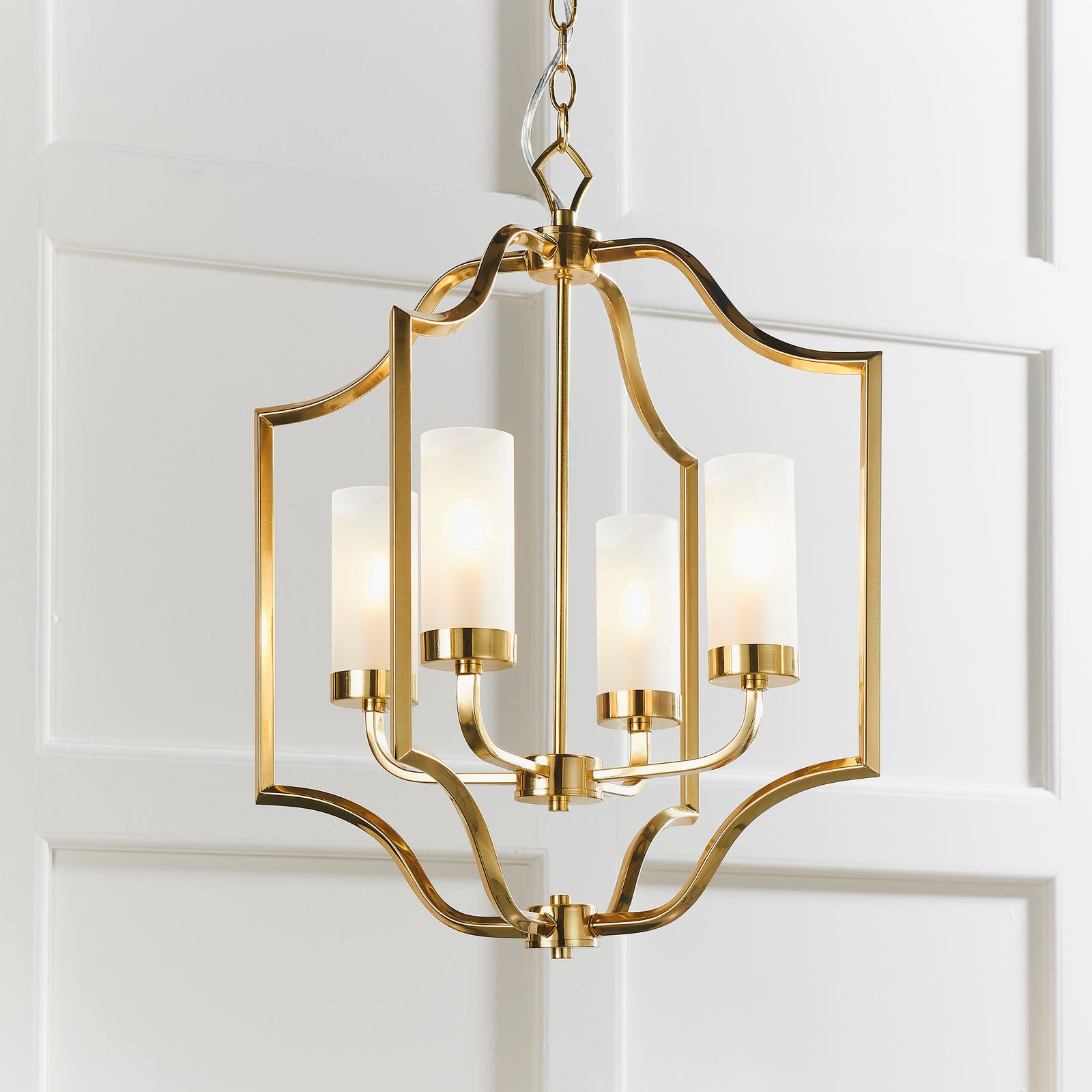 Edrea 4-Light Satin Brass Pendant Chandelier