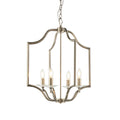 Lainey 4-Light Antique Brass Rope Chain Pendant with Crystal Glass
