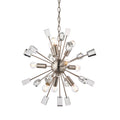 Miro 9-Light Satin Nickel Crystal Sphere Pendant Light