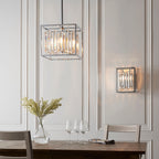 Acadia Modern 4 Light Crystal Pendant Chrome