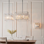 Acadia Modern 4 Light Crystal Pendant Chrome