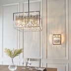 Acadia Modern 4 Light Crystal Pendant Chrome
