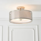 Cordero 3-Light Satin Nickel Flush Mount Ceiling Light