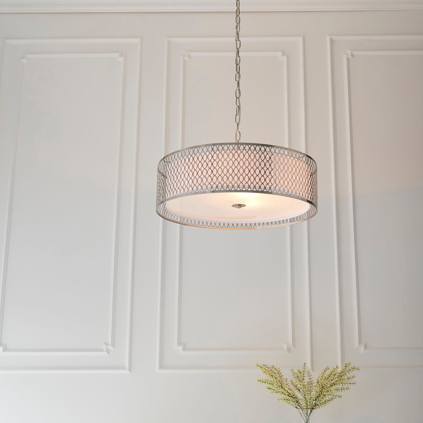 Cordero 3-Light Adjustable Pendant Light with Geometric Metal & Fabric Shade