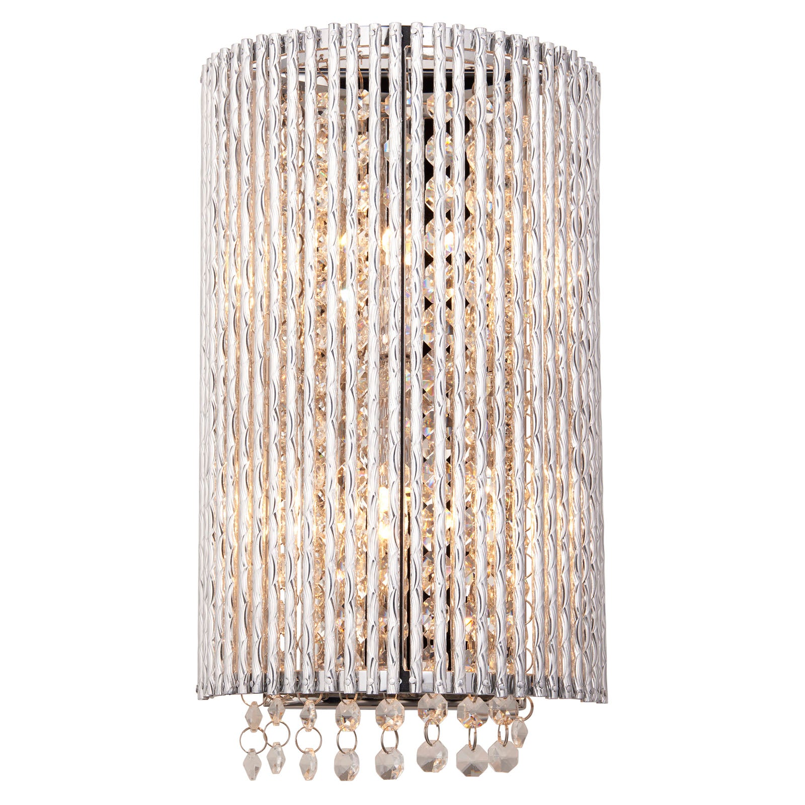 Galina 2-Light Crystal Wall Light - Polished Chrome
